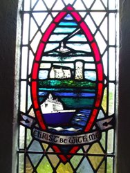 The new Captain John Park Memorial Window in Cairncastle.